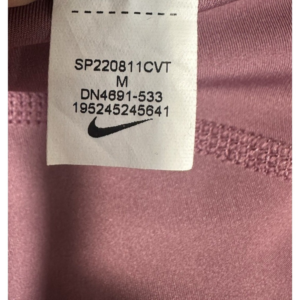 Nike Pro Leggings Womens Medium Mulberry Dri Fit Pockets 7/8 DN4691-533 - Picture 9 of 11